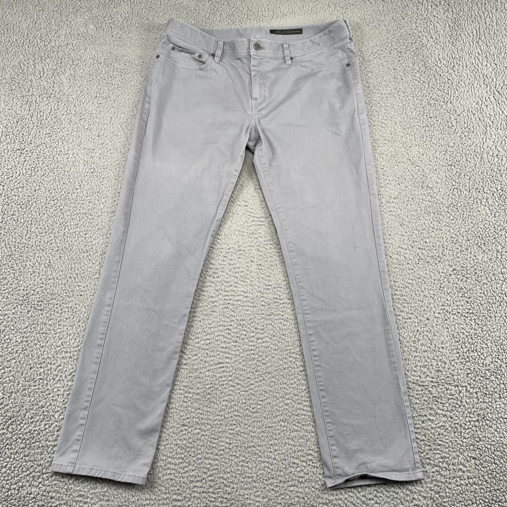 J. Hilburn Pants Mens 37x31 Gray Straight Leg Cotton Blend Casual Trousers